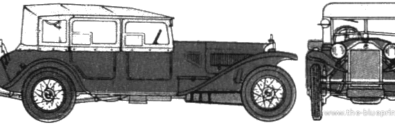 Lancia Lambda (1925) - Лянча - чертежи, габариты, рисунки автомобиля