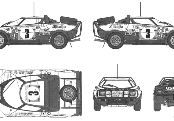 Lancia Stratos HF Safari Rally (1975) - Лянча - чертежи, габариты, рисунки автомобиля