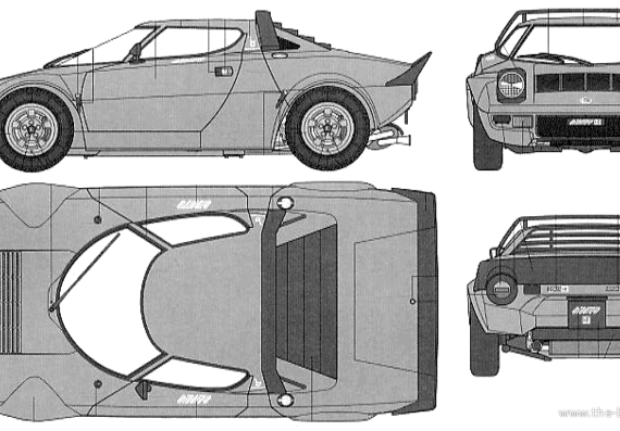 Lancia Stratos HF Stradale - Лянча - чертежи, габариты, рисунки автомобиля