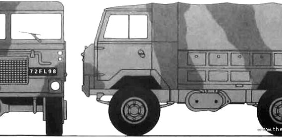 Land Rover 101 FC 1ton - Ленд Ровер - чертежи, габариты, рисунки автомобиля