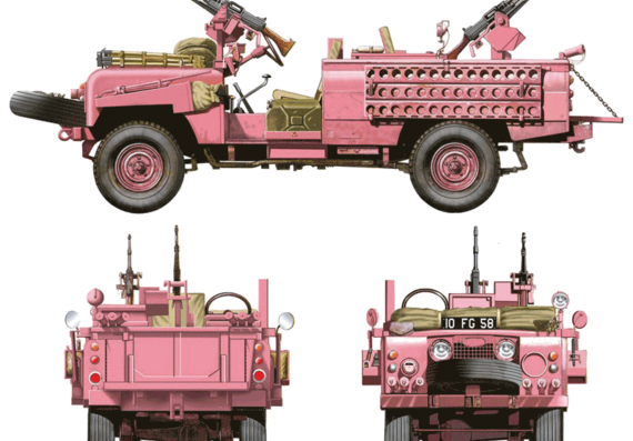 Land Rover 109 SAS Recon Vehicle - Land Rover - drawings, dimensions, pictures of the car