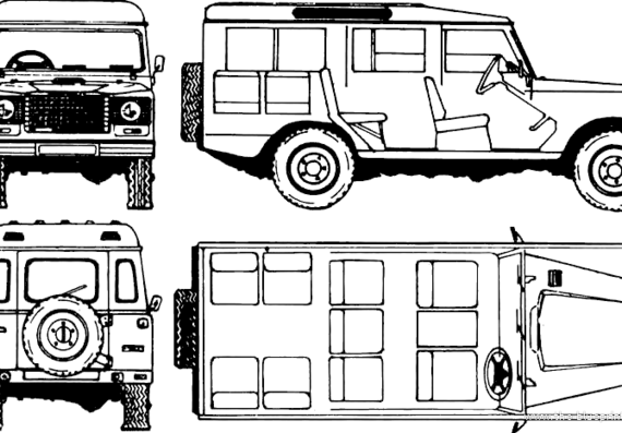 Land Rover 109 Santana Super - Land Rover - drawings, dimensions, pictures of the car