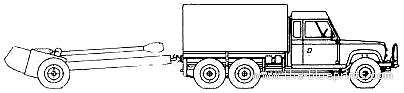Land Rover 110 6x6 Gun Tractor - Land Rover - drawings, dimensions, pictures of the car