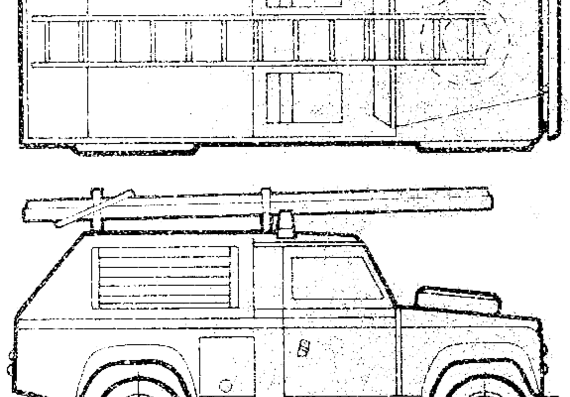 Land Rover 110 Fire Appliance Mk. IV - Ленд Ровер - чертежи, габариты, рисунки автомобиля