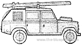 Land Rover 110 Fire Appliance Mk. V - Ленд Ровер - чертежи, габариты, рисунки автомобиля