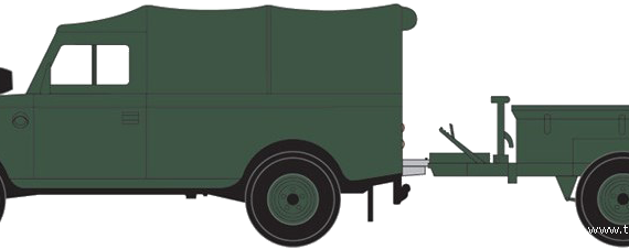 Land Rover 110 Soft Top + Trailer - Land Rover - drawings, dimensions, pictures of the car