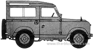 Land Rover 88 S2 Hard Top (1969) - Ленд Ровер - чертежи, габариты, рисунки автомобиля