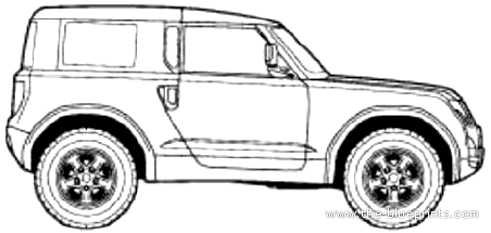 Land Rover DC100 (2013) - Ленд Ровер - чертежи, габариты, рисунки автомобиля