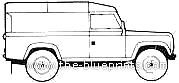 Land Rover Defender 110 Soft Top - Ленд Ровер - чертежи, габариты, рисунки автомобиля