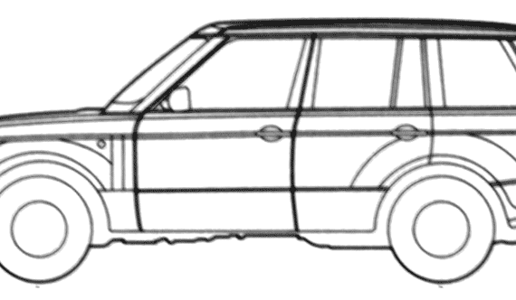 Land Rover Range Rover (1998) - Ленд Ровер - чертежи, габариты, рисунки автомобиля
