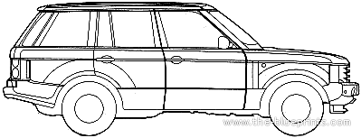 Land Rover Range Rover (2005) - Ленд Ровер - чертежи, габариты, рисунки автомобиля