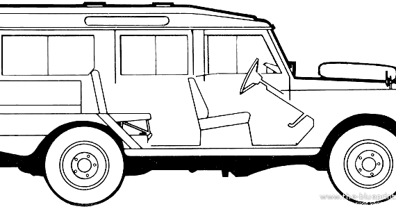 Land Rover S3 V8 109 Station Wagon (1978) - Ленд Ровер - чертежи, габариты, рисунки автомобиля