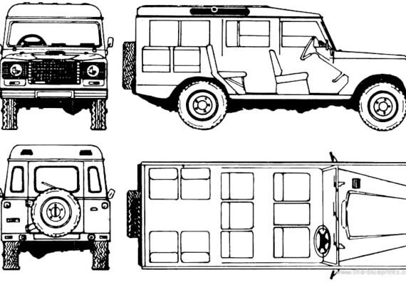 Land Rover Santana Station Wagon - Ленд Ровер - чертежи, габариты, рисунки автомобиля