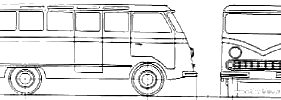 Latvia RAZ-977A Van (1969) - Разные автомобили - чертежи, габариты, рисунки автомобиля