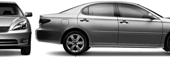 Lexus ES (2005) - Лексус - чертежи, габариты, рисунки автомобиля