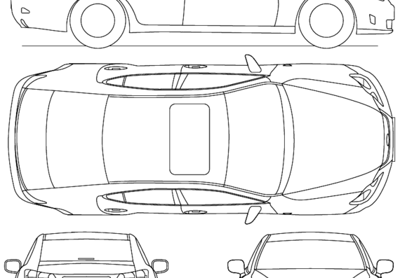 Lexus IS (2007) - Lexus - drawings, dimensions, car drawings