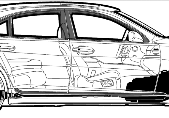 Lexus LS 460 (2007) - Лексус - чертежи, габариты, рисунки автомобиля