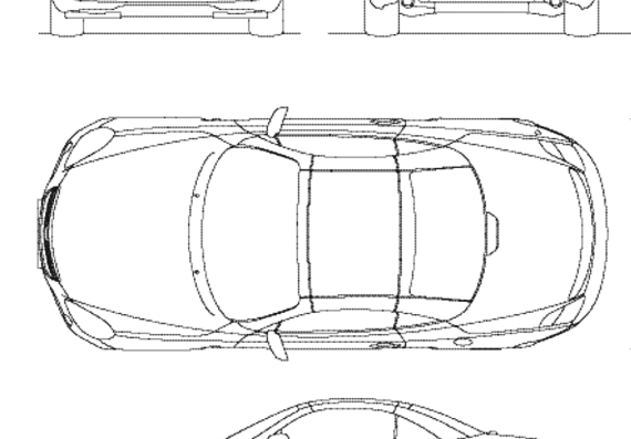 Lexus SC (2007) - Лексус - чертежи, габариты, рисунки автомобиля