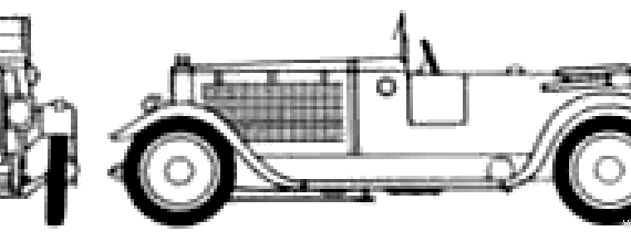 Leyland Eight Tourer (1924) - Разные автомобили - чертежи, габариты, рисунки автомобиля