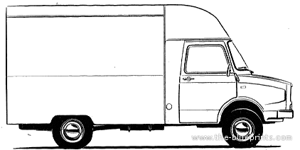 Leyland Sherpa Van (1976) - Разные автомобили - чертежи, габариты, рисунки автомобиля