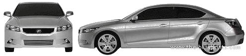 Lifan High Class (2009) - Разные автомобили - чертежи, габариты, рисунки автомобиля