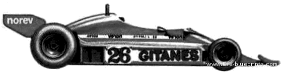 Ligier JS 7 F1 (1976) - Разные автомобили - чертежи, габариты, рисунки автомобиля