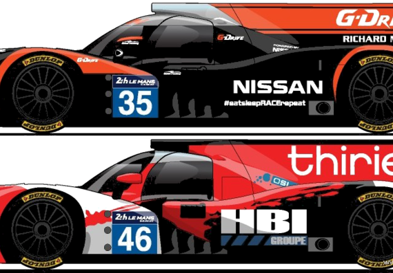 Ligier JS P2 -Nissan Le Mans (2014) - Разные автомобили - чертежи, габариты, рисунки автомобиля