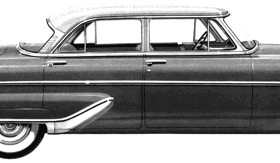 Lincoln Capri Custom Sedan (1955) - Lincoln - drawings, dimensions, pictures of the car