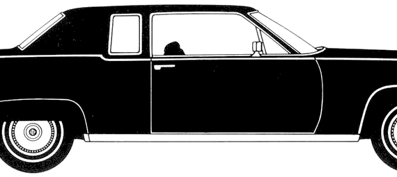 Lincoln Continental 2-Door Coupe (1977) - Линкольн - чертежи, габариты, рисунки автомобиля