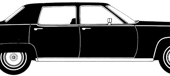 Lincoln Continental 4-Door Sedan (1977) - Линкольн - чертежи, габариты, рисунки автомобиля