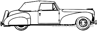 Lincoln Continental Cabriolet (1940) - Lincoln - drawings, dimensions, pictures of the car