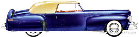Lincoln Continental Convertible (1947) - Lincoln - drawings, dimensions, pictures of the car