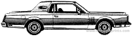 Lincoln Continental Mark VI Coupe (1980) - Линкольн - чертежи, габариты, рисунки автомобиля
