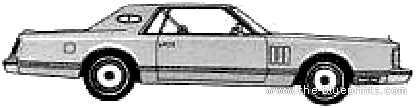 Lincoln Continental Mark V (1979) - Линкольн - чертежи, габариты, рисунки автомобиля