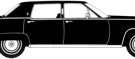 Lincoln Continental Town Car (1977) - Линкольн - чертежи, габариты, рисунки автомобиля