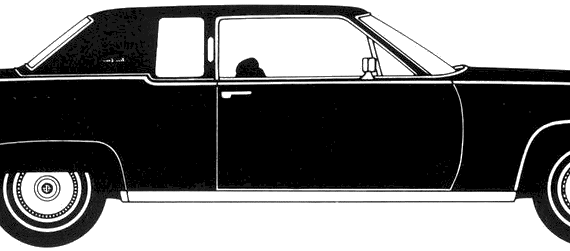 Lincoln Continental Town Coupe (1977) - Линкольн - чертежи, габариты, рисунки автомобиля