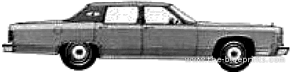 Lincoln Continental Town Sedan (1979) - Lincoln - drawings, dimensions, pictures of the car