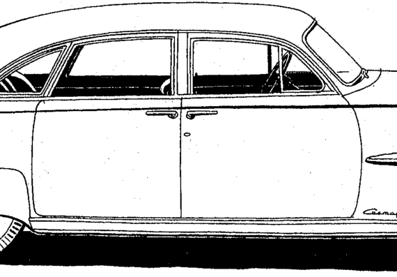 Lincoln Cosmopolitan (1950) - Линкольн - чертежи, габариты, рисунки автомобиля