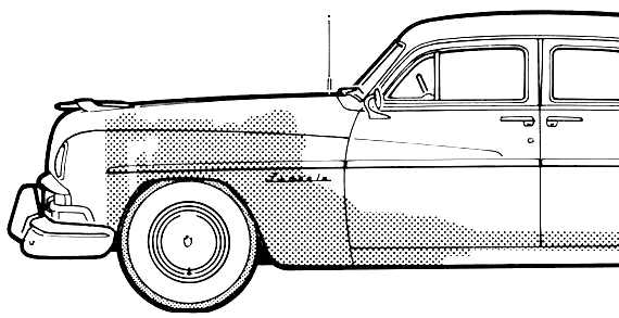 Lincoln Sport Sedan (1950) - Линкольн - чертежи, габариты, рисунки автомобиля