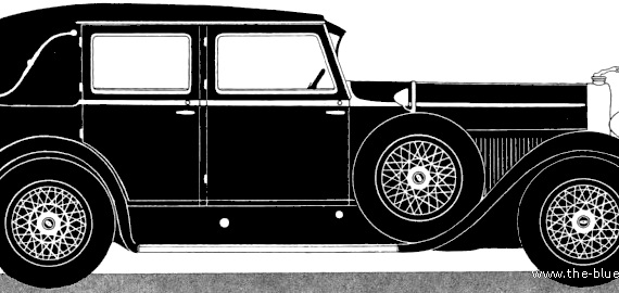 Lincoln V12 Judkins Berline (1931) - Линкольн - чертежи, габариты, рисунки автомобиля
