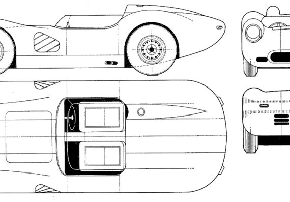 Lister Jaguar - Ягуар - чертежи, габариты, рисунки автомобиля