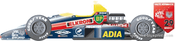 Lola LC88 F1 GP (1988) - Lola - чертежи, габариты, рисунки автомобиля