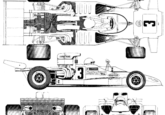 Lola T300 (1971) - Lola - drawings, dimensions, pictures of the car
