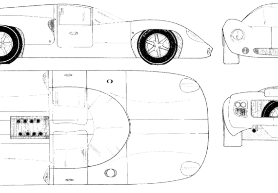 Lola Type 70 Mk. III Gt - Lola - чертежи, габариты, рисунки автомобиля