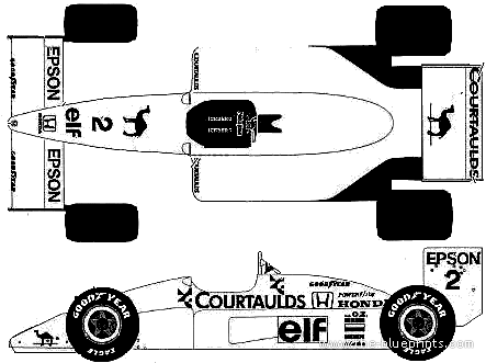 Lotus 100T GP F1 (1998) - Лотус - чертежи, габариты, рисунки автомобиля
