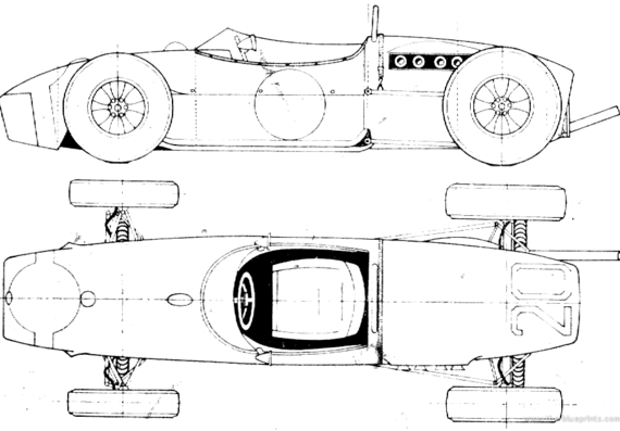 Lotus 18 F1 GP (1961) - Лотус - чертежи, габариты, рисунки автомобиля
