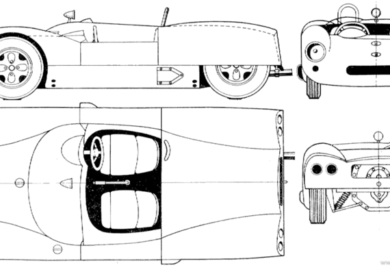 Lotus 19 Monte Carlo - Лотус - чертежи, габариты, рисунки автомобиля