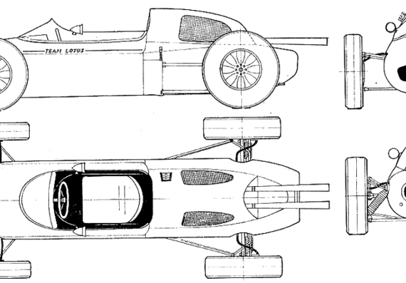 Lotus 24 - Лотус - чертежи, габариты, рисунки автомобиля