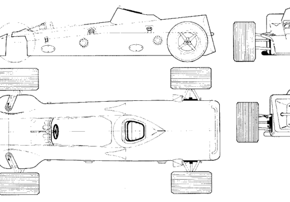 Lotus 56 - Лотус - чертежи, габариты, рисунки автомобиля