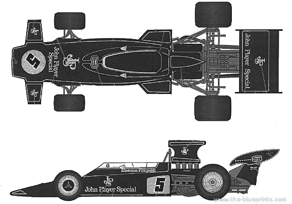 Lotus 72D Early Type - Лотус - чертежи, габариты, рисунки автомобиля